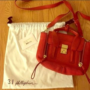 3.1 phillip lim pashli mini red crossbody bag
